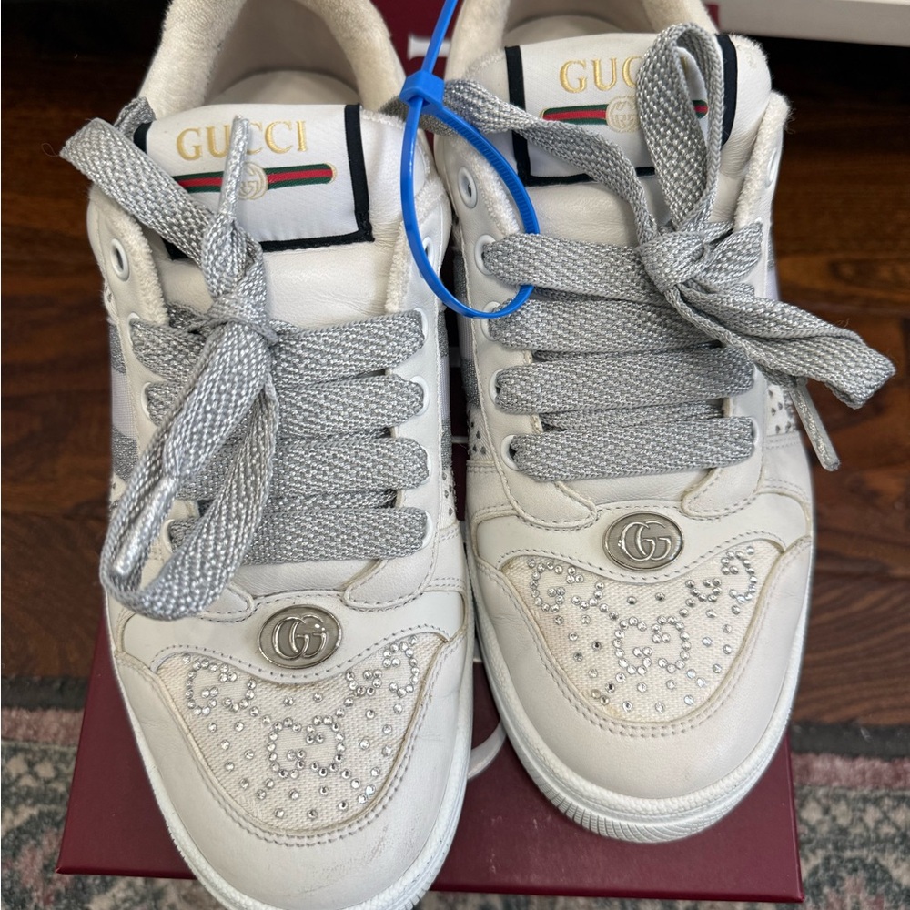 Gucci GG Crystal Web Screener Sneakers - Picture 7 of 10